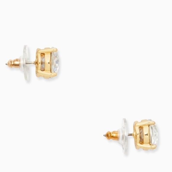 KATE SPADE NWT Clear Gold Gumdrop Stud Earrings - Picture 5 of 7